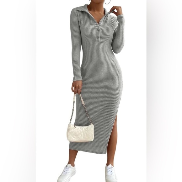 None Dresses & Skirts - 🆕Elegant Ribbed Knit Dress